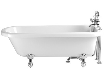 Heritage BPHW01 Perth Single Ended Roll-Top Acrylic Bath 1650mm