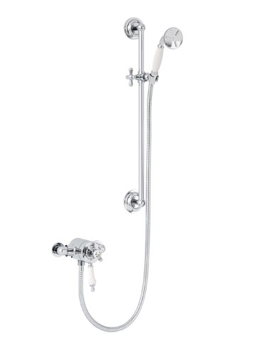 Heritage SHDDUAL09 Hartlebury Exposed Shower with Premium Flexible Riser Kit Chrome