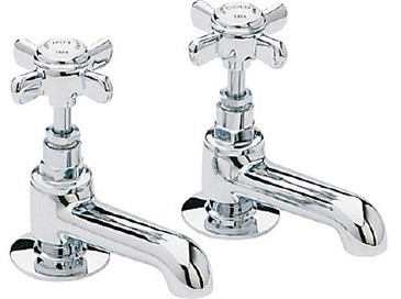 Heritage TDCC00 Dawlish Basin Pillar Taps Chrome