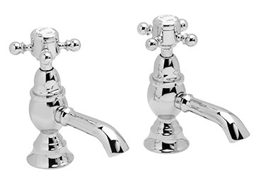 Heritage THRC00 Hartlebury Basin Pillar Taps Chrome