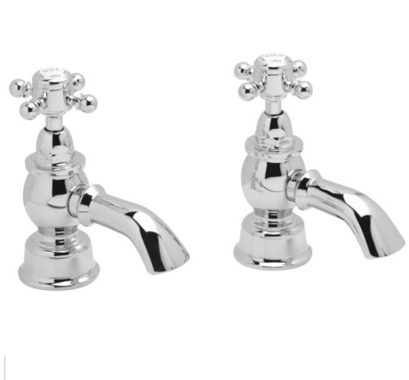 Heritage THRC01 Hartlebury Bath Pillar Taps Chrome