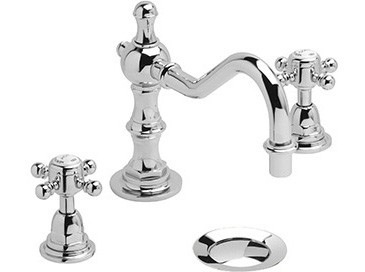 Heritage THRC09 Hartlebury 3-Taphole Swivel Spout Basin Mixer Chrome