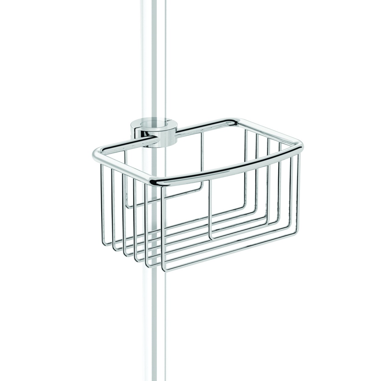 HIB ACSBCH02 (Chrome) Shower basket modern - Clip on riser 70 x 110mm