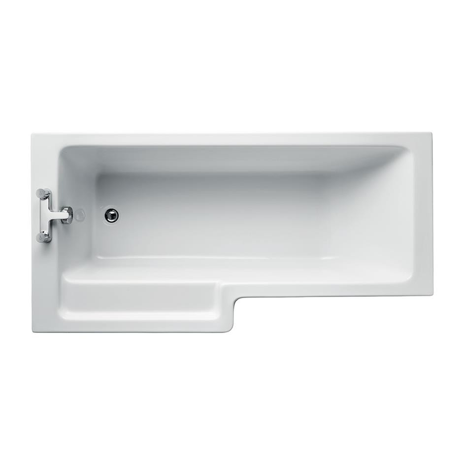 Ideal Standard E260101 Tempo Cube 1700mm Idealform Plus+ shower bath - left hand - no tapholes