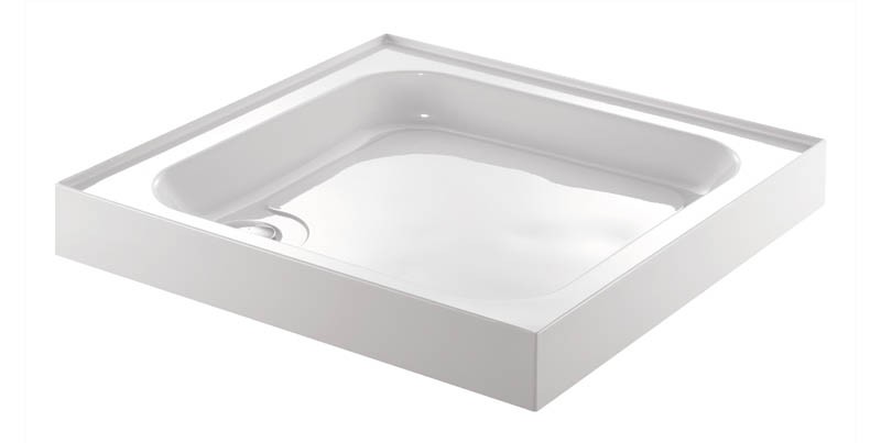 Deep shower outlet tray