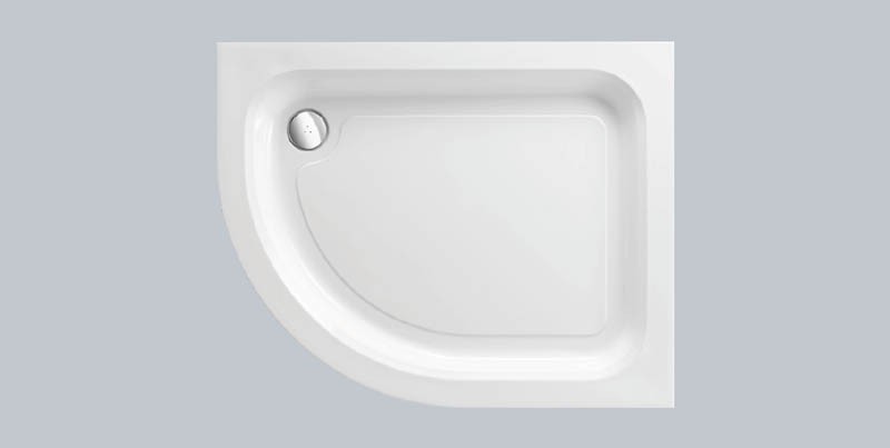 Just Trays Ultracast Right Hand Anti-Slip Flat Top Offset Quadrant Shower Tray 1200x900mm White (Shower Tray Only) [AS1290RQ100]