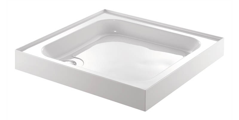 Just Trays Ultracast Anti-Slip Flat Top Square Shower Tray 900mm White (Shower Tray Only) [AS90100]