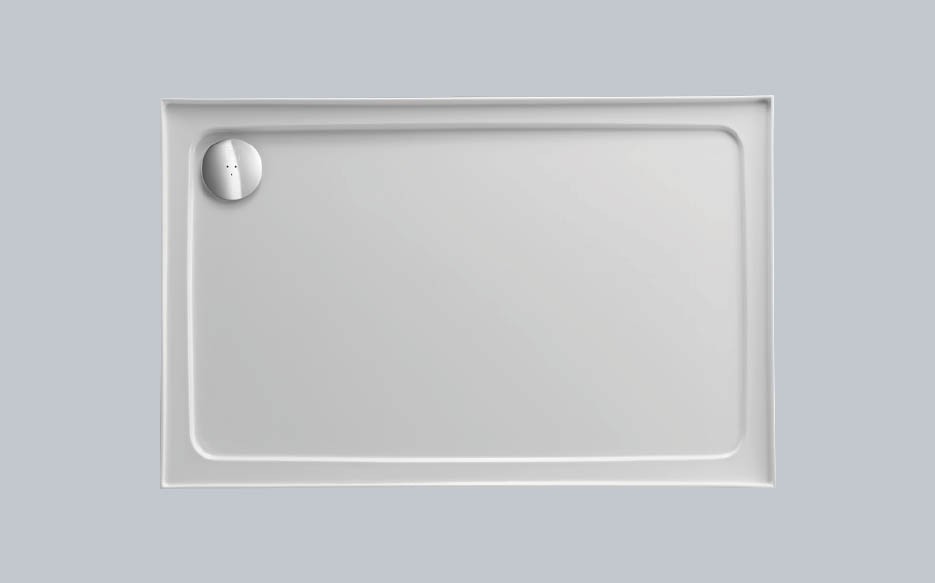 Just Trays Fusion Rectangular Shower Tray with 4 Upstands 1000x800mm Astro Sand [F1080414]