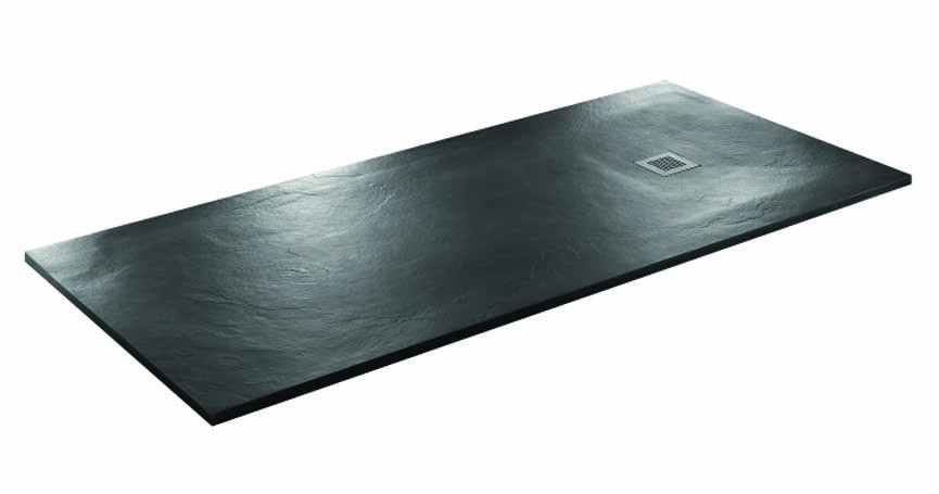 Just Trays Softstone Rectangular Shower Tray 2050x1000mm Matt Black Slate (Shower Tray Only) [SFT2010016]