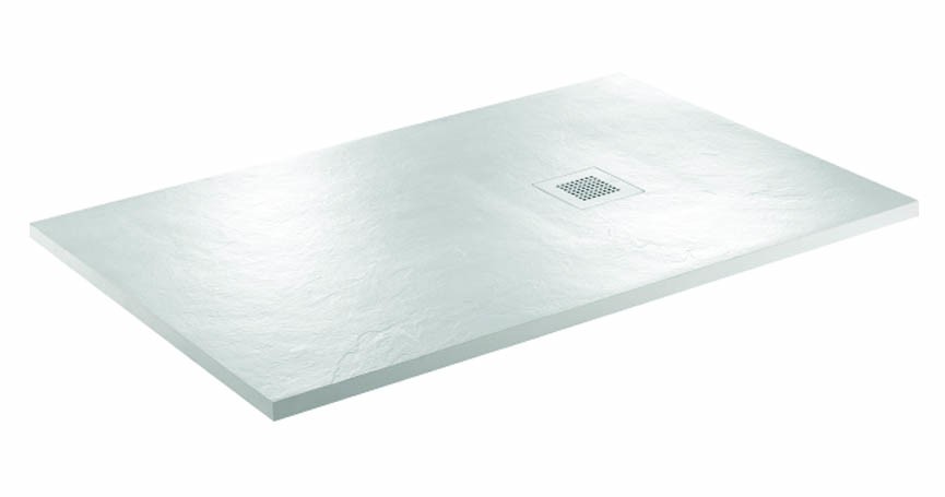 Just Trays Softstone Rectangular Shower Tray 1600x800mm White Slate (Shower Tray Only) [SFT1680100]