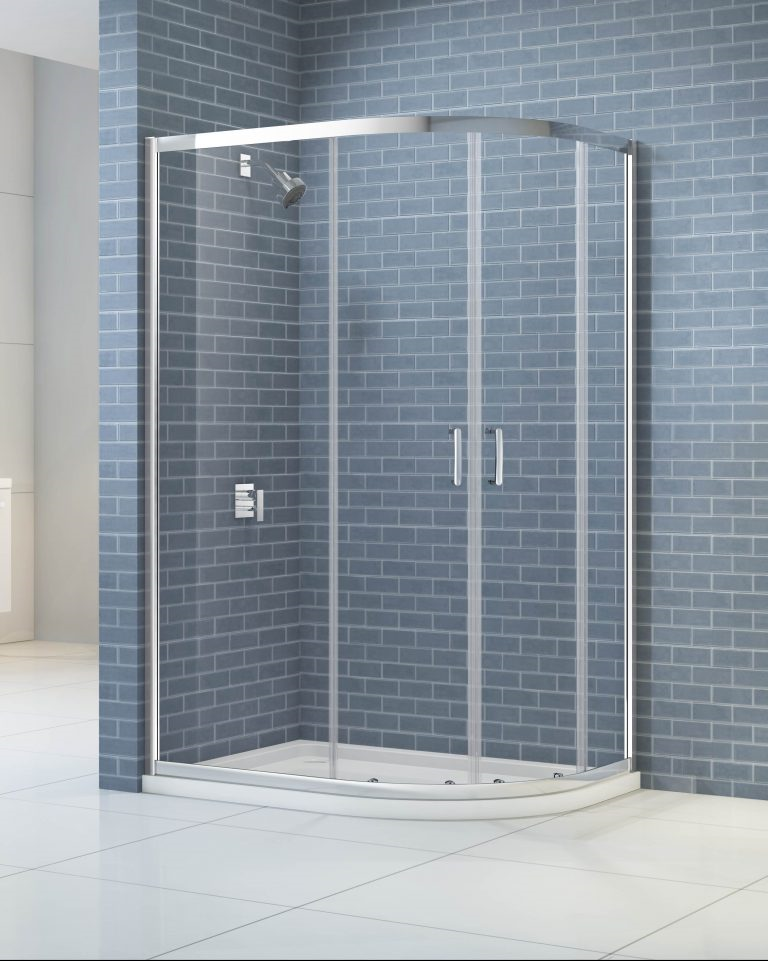 MERLYN KA2Q90 IQ Double Door Quadrant Shower Enclosure 900mm Chrome