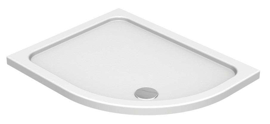 Kudos KStone Slip Resistant Offset Quadrant Shower Tray (LH) 1000 x 800mm - White [KSQ10080LHSR]
