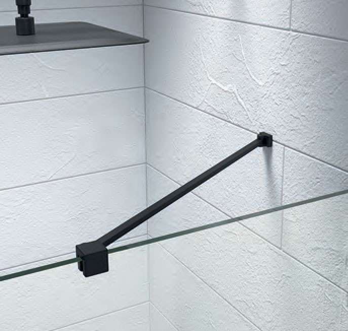 Kudos Ultimate Angled Glass to Wall Stabiliser Pack (Includes Rail 500mm) Chrome [10WPGW50]