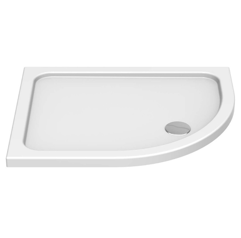 Kudos KStone Left Hand Offset Quadrant Shower Tray 1200x900mm White (Waste NOT Included) [KSQ12090RH]