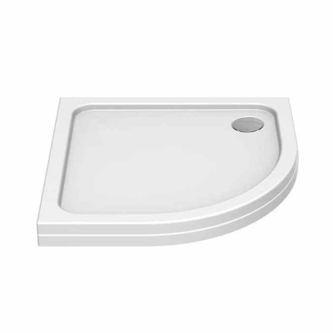 Kudos KStone Anti-Slip Quadrant Shower Tray 800mm White (Waste NOT Included) [KSQ80SR]
