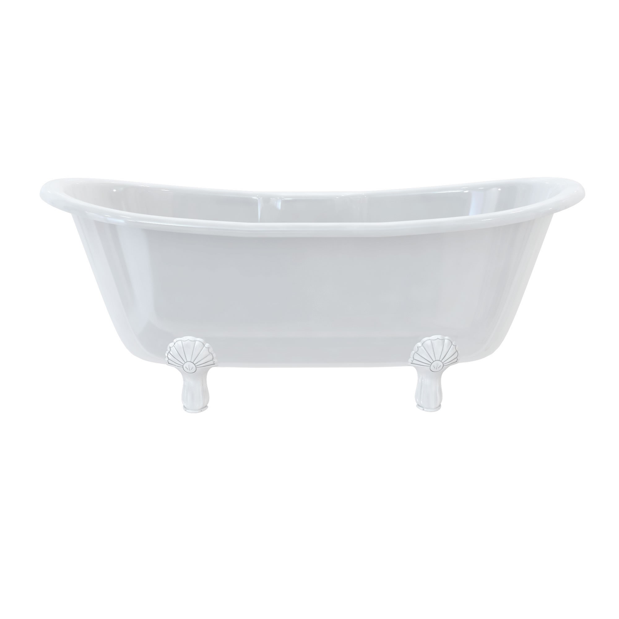 Burlington & Clearwater L3W Classic Luxury Bath Feet (Set of 4) White (Bath NOT Included)