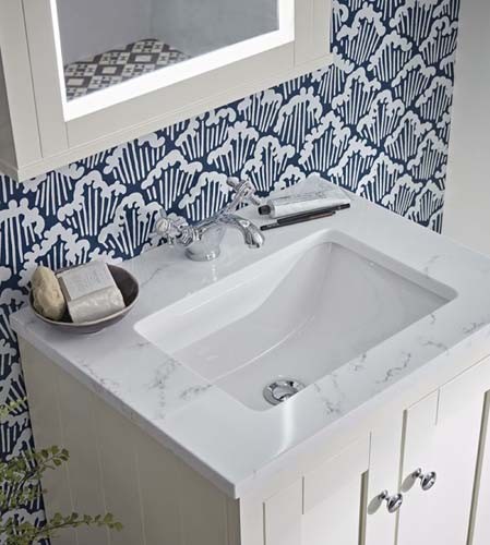 Tavistock Lansdown 600mm Undermounted Basin - White [LANUSBAS]