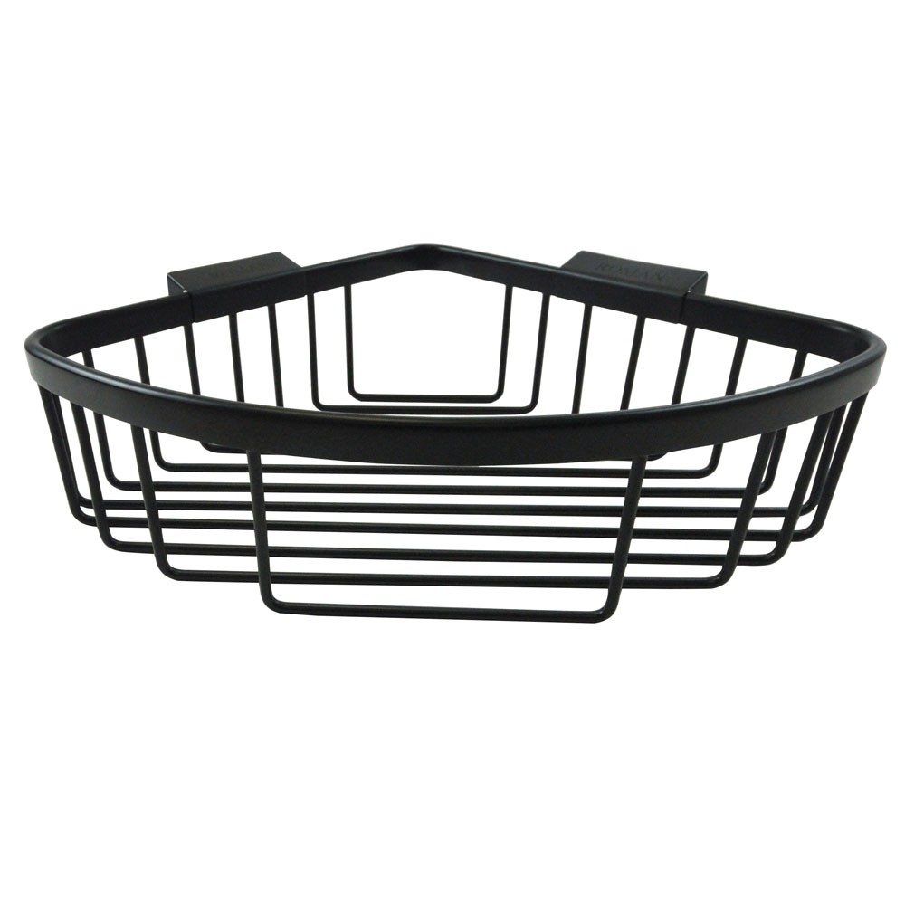 Roman - Large Curved Corner Basket Matt Black [RSB02B]