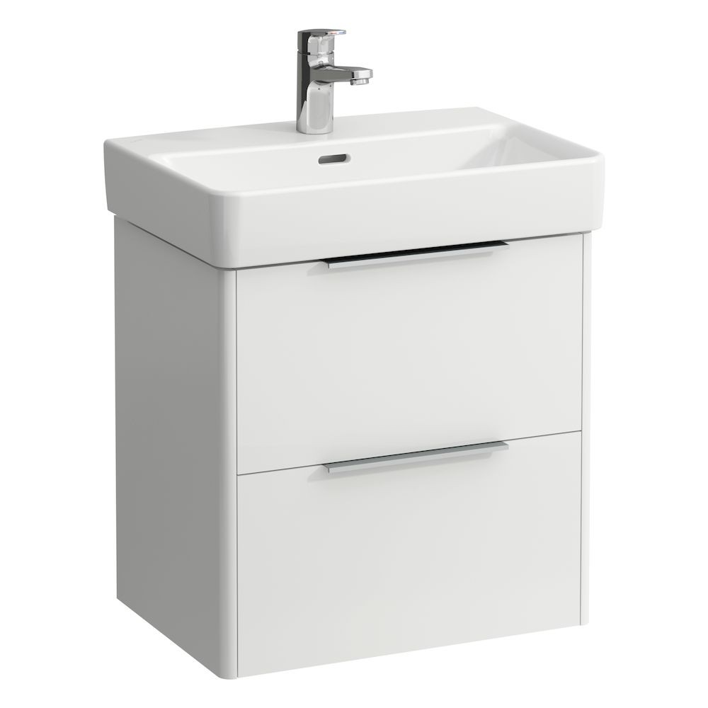Laufen 21521102611 Base Vanity Unit - 2x Drawers 520x360x515mm Gloss White (Vanity Unit Only - Basin NOT Included)