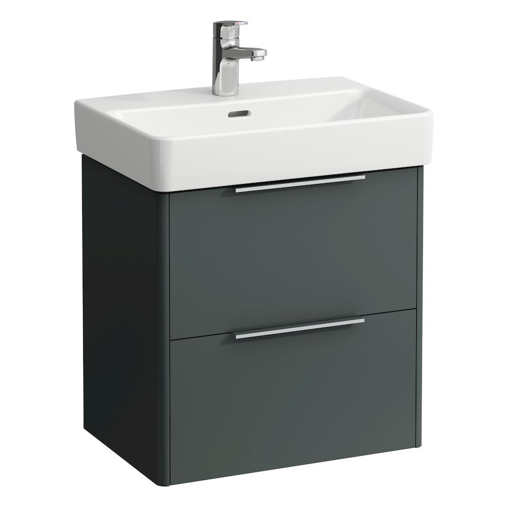 Laufen 21521102661 Base Vanity Unit - 2x Drawers 520x360x515mm Traffic Grey (Vanity Unit Only - Basin NOT Included)