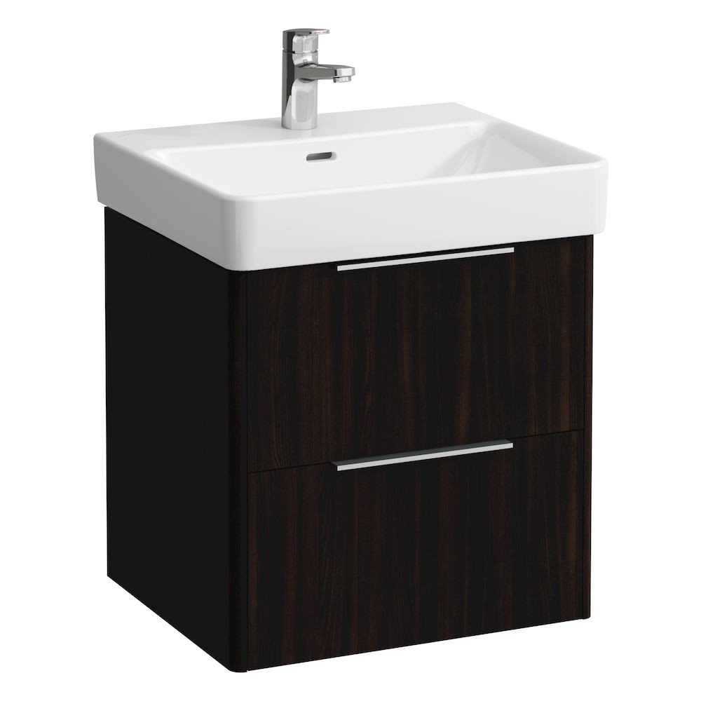 Laufen 21721102631 Base Vanity Unit - 2x Drawers 520x440x515mm Dark Brown Elm (Vanity Unit Only - Basin NOT Included)