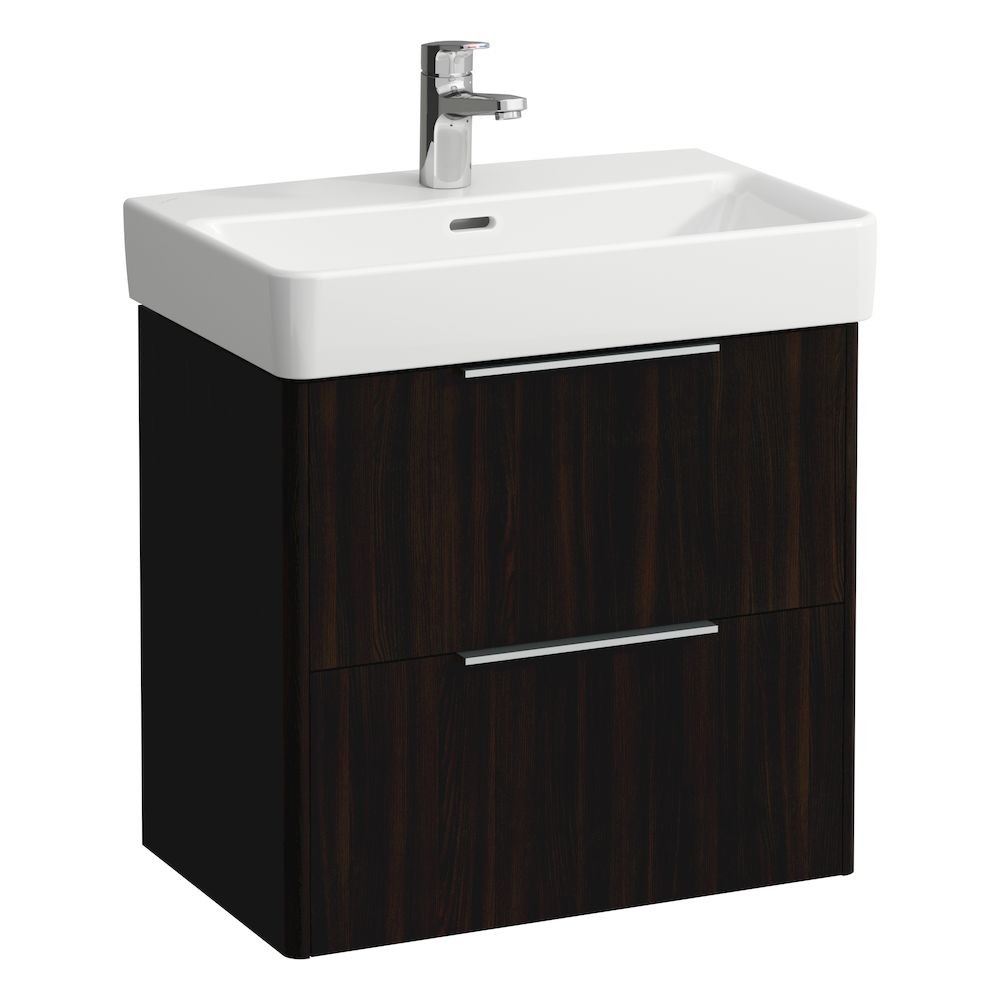 Laufen 22121102631 Base Vanity Unit - 2x Drawers 570x360x515mm Dark Brown Elm (Vanity Unit Only - Basin NOT Included)