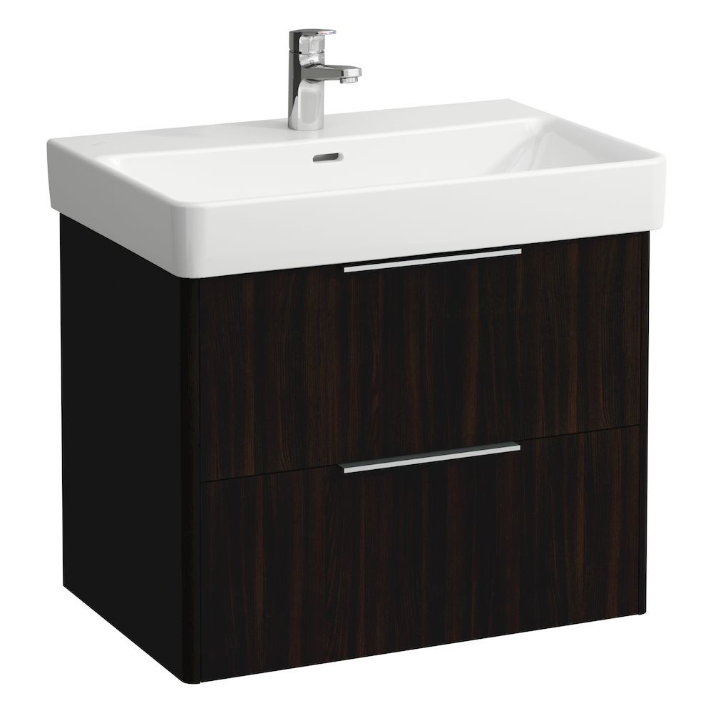 Laufen 23321102631 Base Vanity Unit - 2x Drawers 665x440x515mm Dark Brown Elm (Vanity Unit Only - Basin NOT Included)