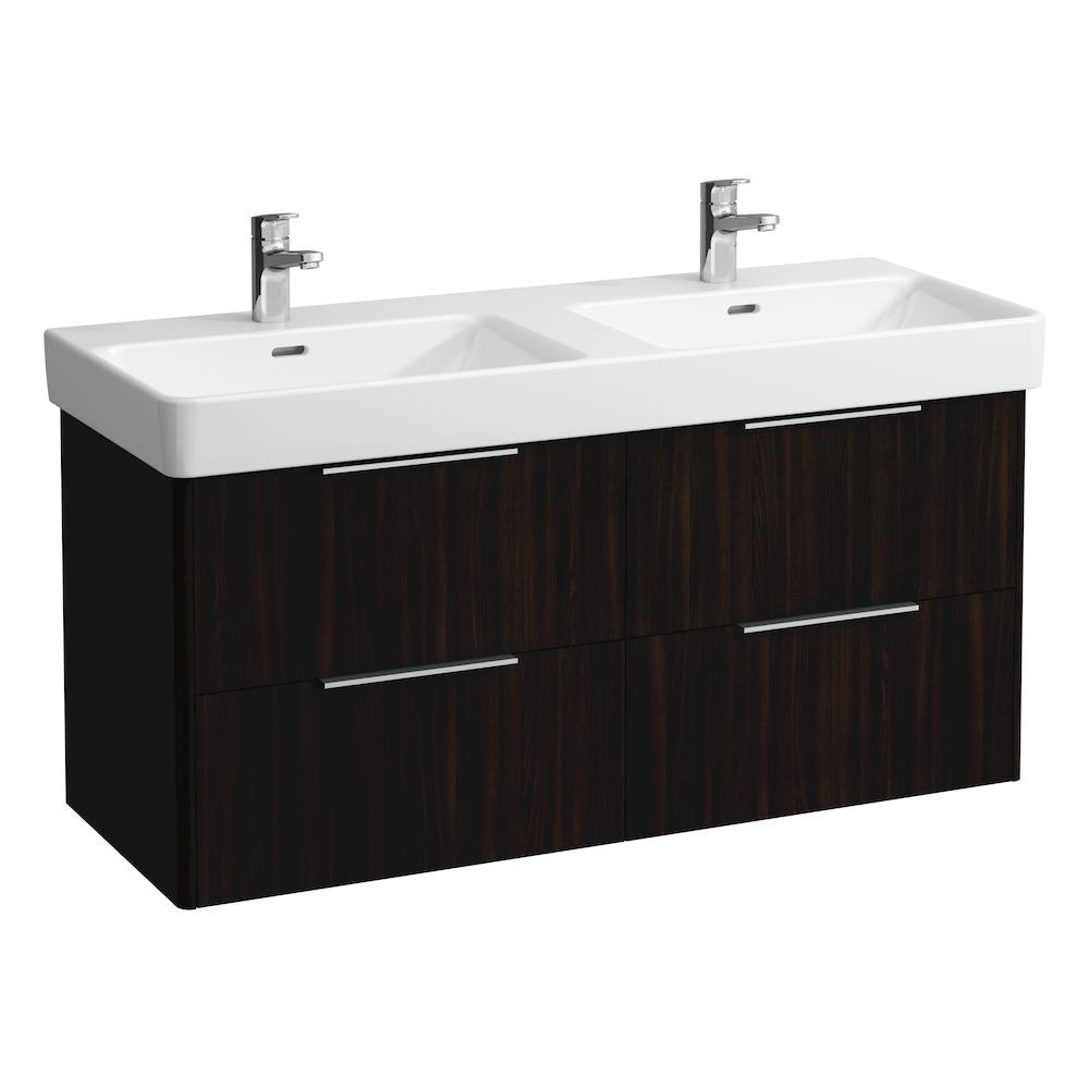 Laufen 24941102631 Base Vanity Unit - 4x Drawers 1160x440x515mm Dark Brown Elm (Vanity Unit Only - Basin NOT Included)