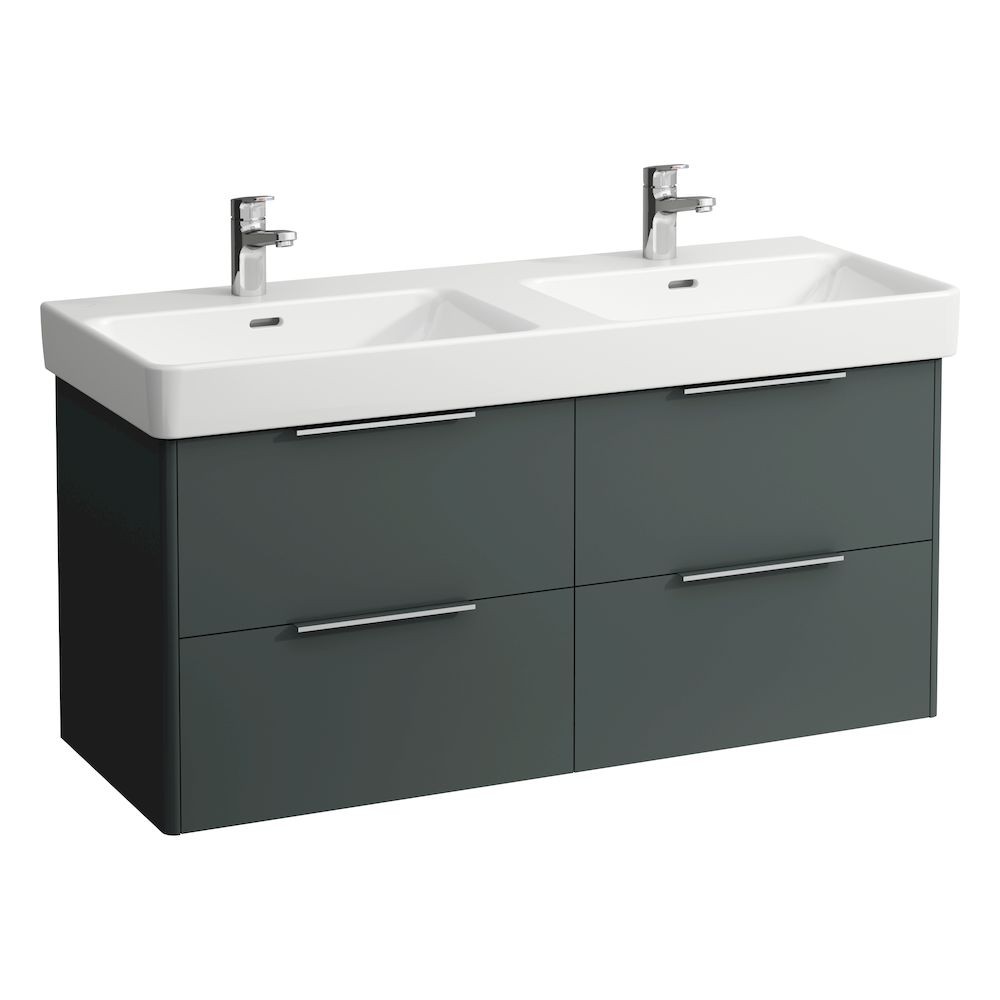 Laufen 24941102661 Base Vanity Unit - 4x Drawers 1160x440x515mm Traffic Grey (Vanity Unit Only - Basin NOT Included)