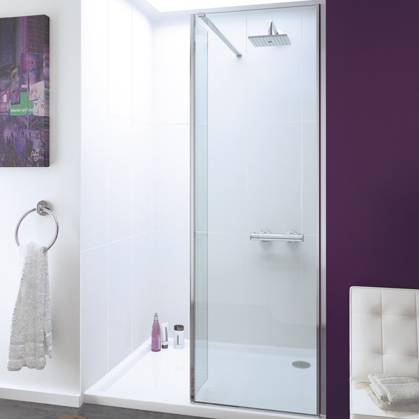 Lakes LK827-30S Walk-In Levanzo 8mm Frameless Hinged Bypass Panel 300x2000mm (Shower & Side Panels NOT Included)