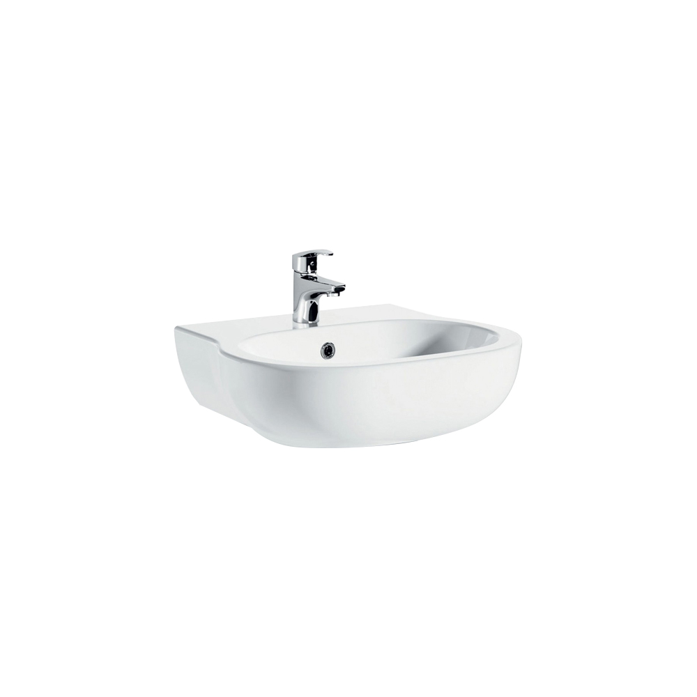 Imex Ceramics LH1010C Xcite Semi Pedestal Basin 450mm 1 Taphole White