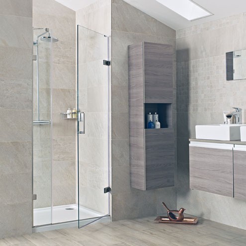 Roman Liberty 8 In-Line Panel for 1000mm Alcove Fitting - Chrome [KL1H913S] [IN-LINE PANEL ONLY DOOR NOT INCLUDED]