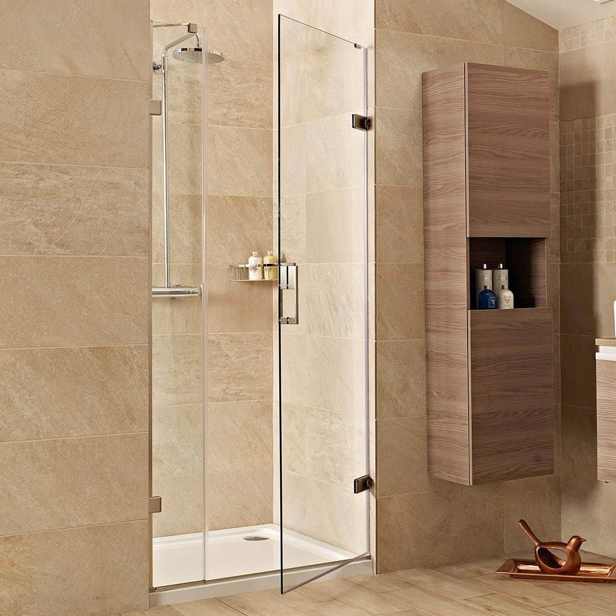 Roman Liberty 10 In-Line Panel for 800mm Alcove Fitting - Brushed Brass [TL1H813BR] [IN-LINE PANEL ONLY DOOR NOT INCLUDED]