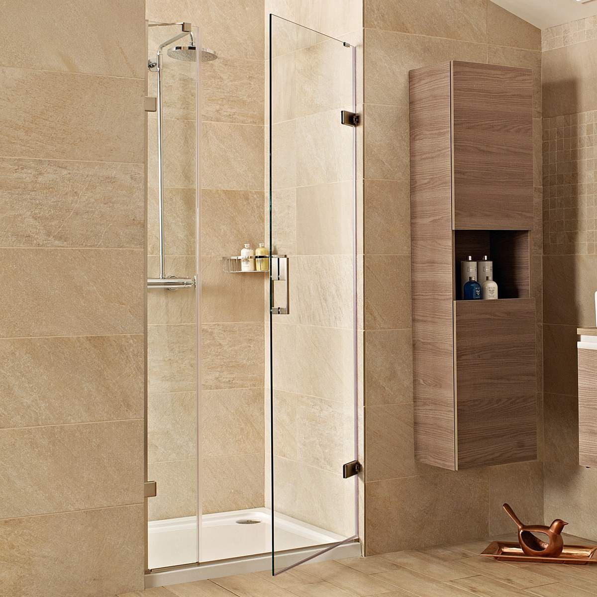 Roman Liberty 10 In-Line Panel for 800mm Alcove Fitting - Matt Black [TL1H813B] [IN-LINE PANEL ONLY DOOR NOT INCLUDED]