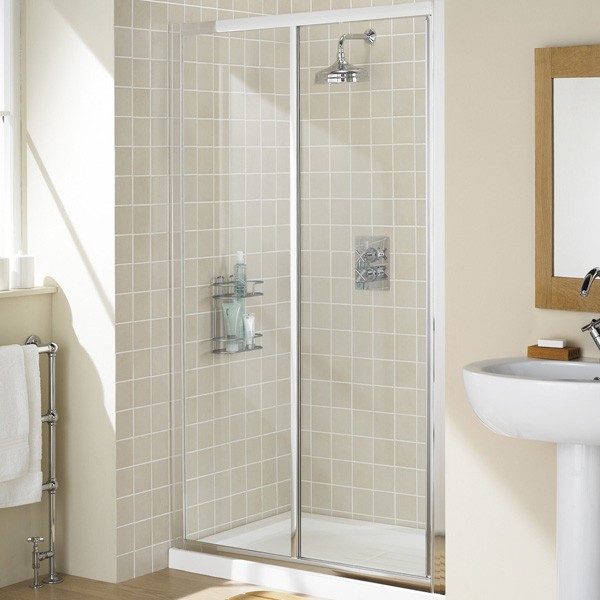 Lakes LK12S110S Classic 6mm Framed Slider Shower Door 1100x1850mm Polished Silver Frame (Side Panel NOT Included)