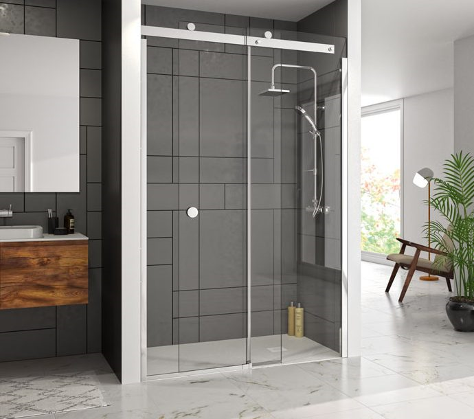 MERLYN M108241CR Series 10 Sliding Shower Door 1200mm Clear Glass Right Hand