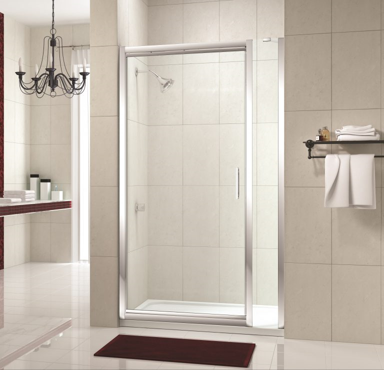 MERLYN M84431P1H Series 8 In-Fold Shower Door 1000mm with In-Line Panel 150mm Chrome Frame
