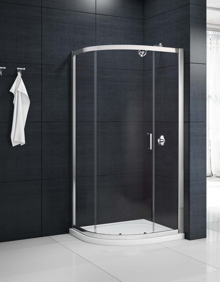 MERLYN MB1Q1290 MBox Single Door Offset Quadrant Shower Enclosure 1200x900mm Chrome