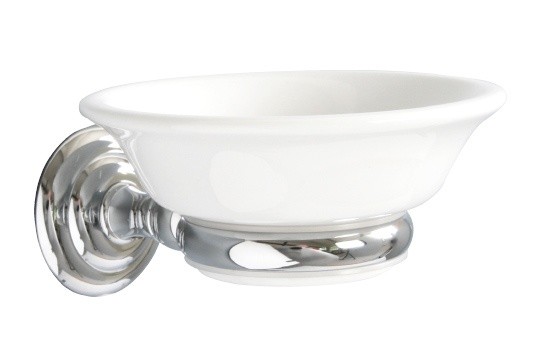 Miller 6604C Richmond Ceramic Soap Dish & Holder Chrome