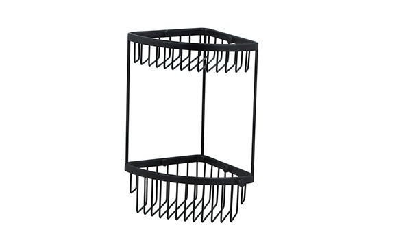 Miller 855B Classic Two Tier Corner Basket 310x235mm Matt Black