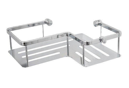 Miller 864C Classic Corner Shower Shelf 70x250mm Chrome