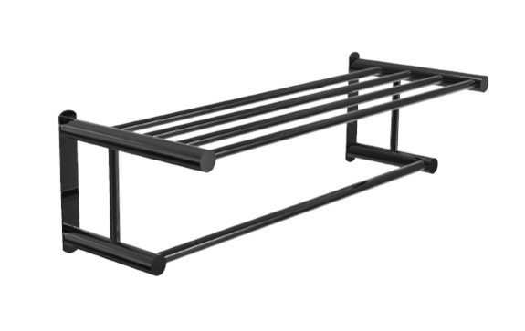 Miller 667B Classic Towel Rack 620mm Matt Black