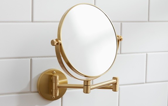 Miller 8781MP1 Classic Wall Mounted 3x Magnification/Regualr Mirror 32x293mm Brushed Brass