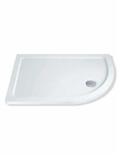 MX Group Elements Right Hand Offset Quadrant Shower Tray with 90mm Waste 1400x760mm White [X78]