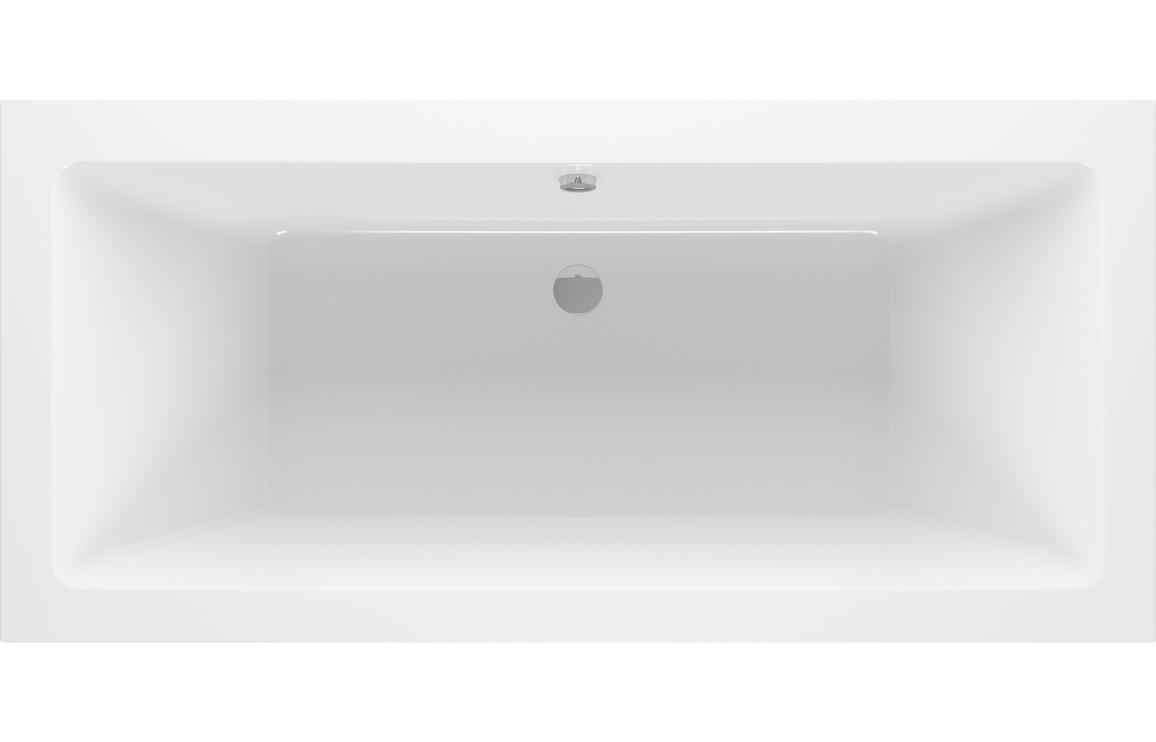 Naples Square Double Ended 1700x800x550mm 0TH Bath w/Legs [PLUM105653]