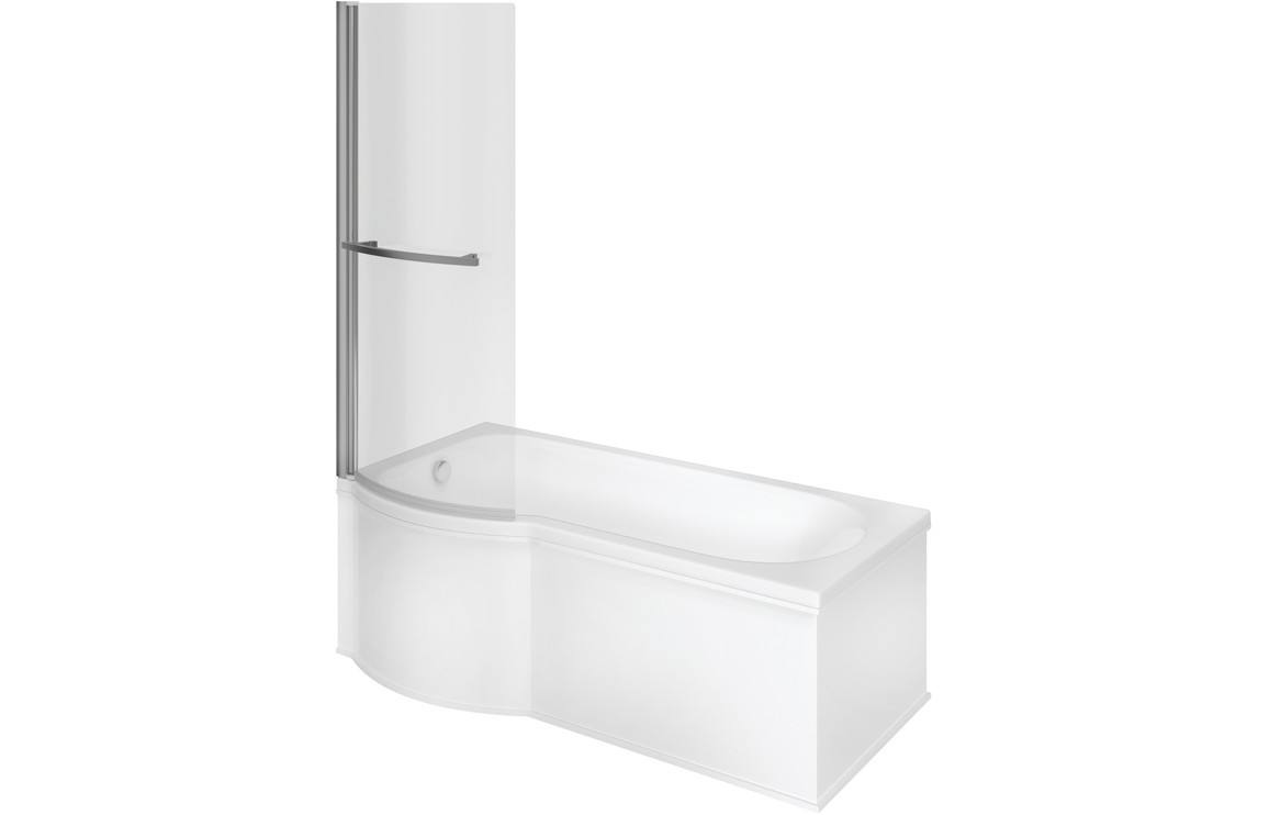Oristano P Shape 1700x850x560mm 0TH Shower Bath Pack (LH) [PLUM105608]