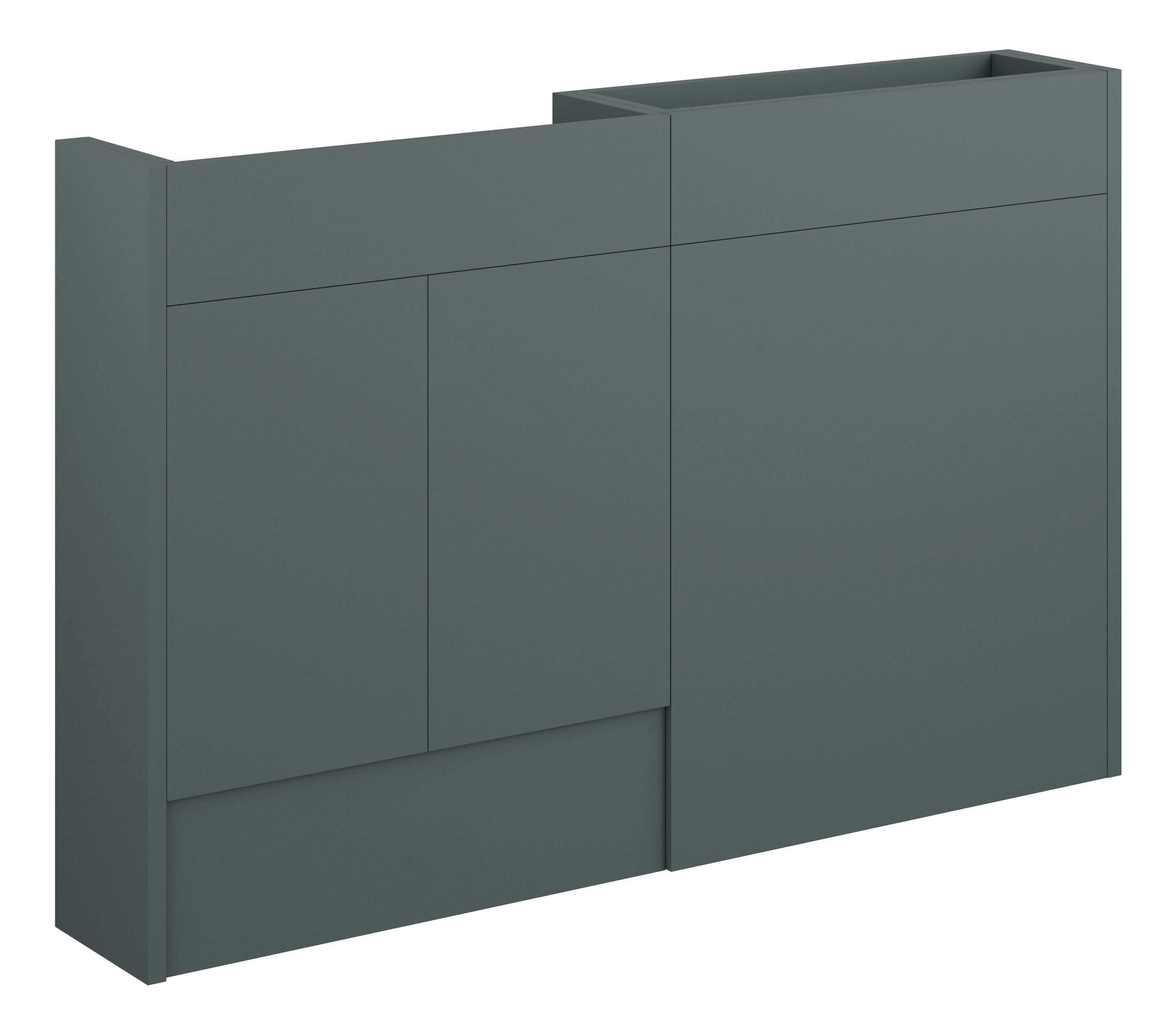 Adula Slim Basin & WC Unit Pack 1236mm Matt Green (Grey Cabinet) [PLUM110789]