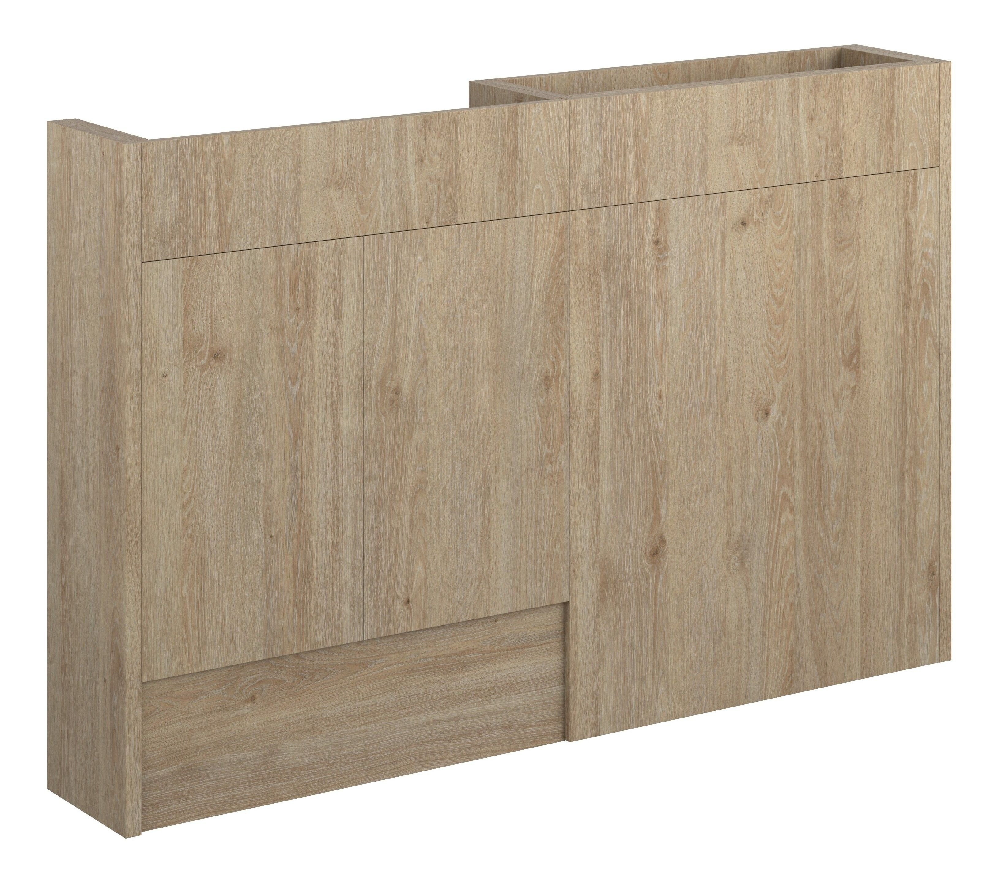 Adula Slim Basin & WC Unit Pack 1236mm Havana Oak (Grey Cabinet) [PLUM110647]
