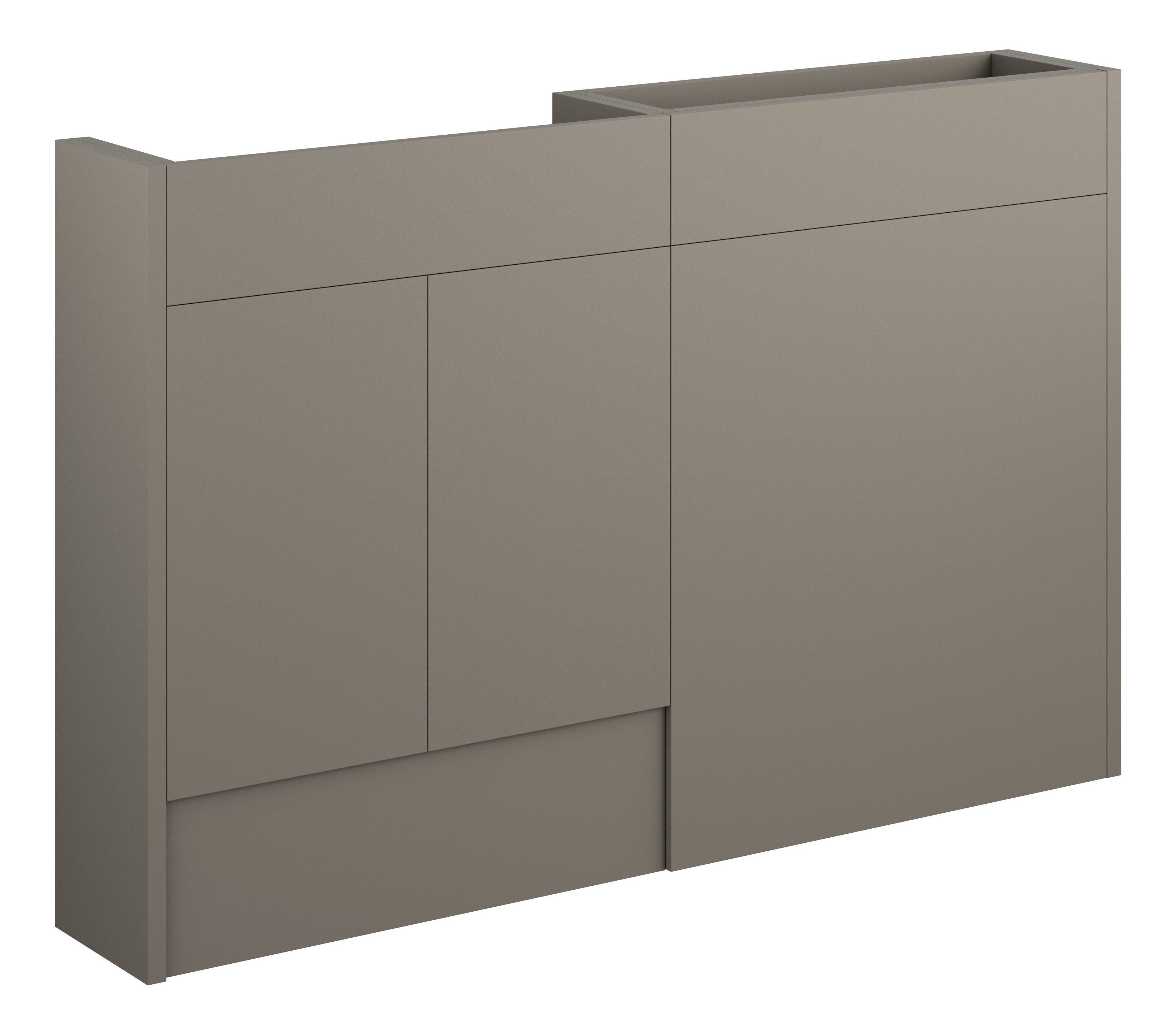 Adula Slim Basin & WC Unit Pack 1236mm Matt Stone (Oak Cabinet) [PLUM110719]
