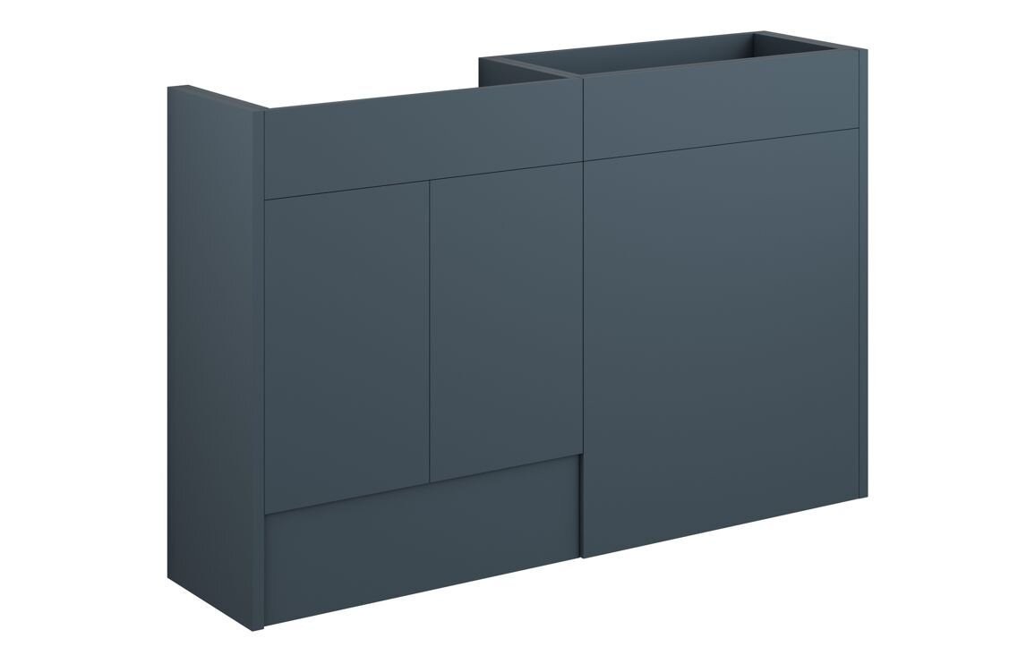 Adula Standard Basin & WC Unit Pack 1236mm Matt Arley Blue (Oak Cabinet) [PLUM110929]